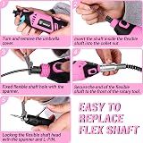 DEKOPRO Power Rotary Tool Kit 170W 220V 126pc Pink Multi DIY Set view 4