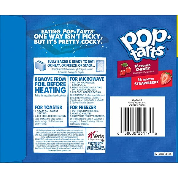 POP-TARTS TOASTER PASTRIES, BREAKFAST FOODS, KIDS SNACKS, VARIETY PACK, 54.1OZ BOX (32 POP-TARTS)