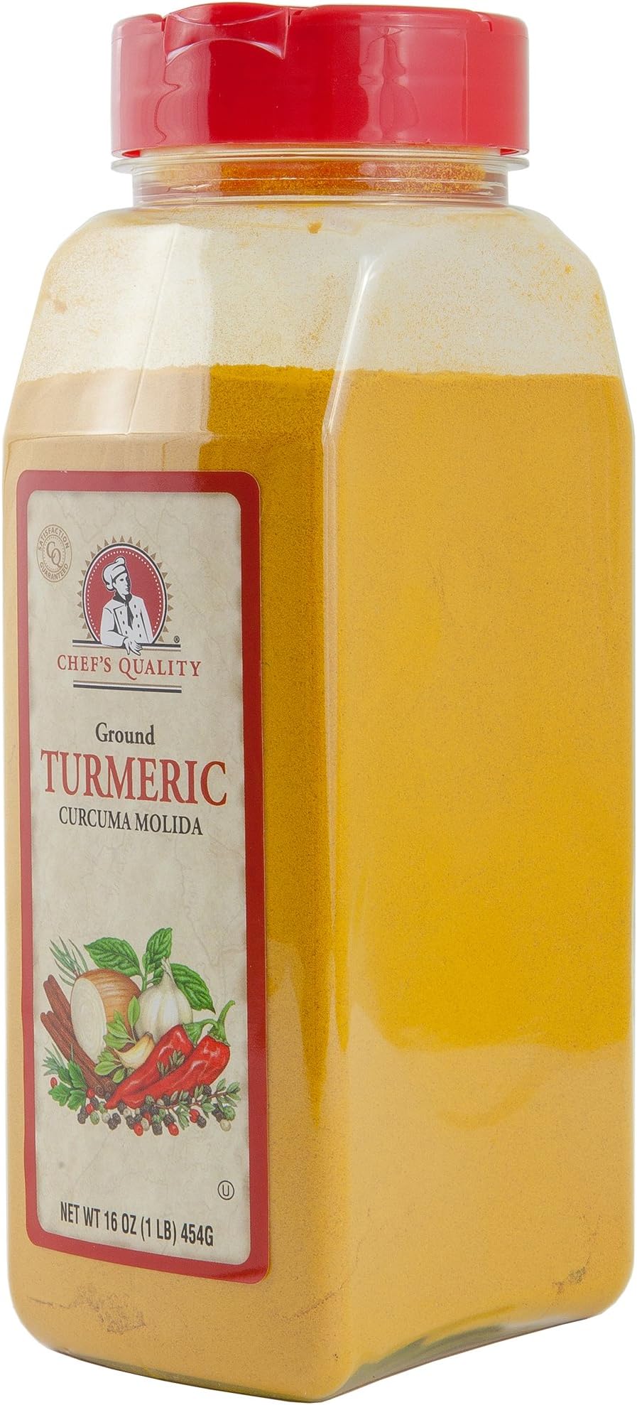 Ground Turmeric Root Powder - 1 Pound (16 OZ) Organic Cooking Spices & Herbs | Smoothies Add Food Color & Flavor Daily Meals | Chef Quality (Turmeric)