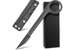 Ccanku C1104 Fixed Blade Knife D2 Blade+Stainless Steel Handle Fixed Blade Knife for Hunting, Survival, Camping Outdoor Utility Knife with K Sheath