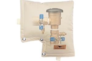 DEMEDO Backflow Cover, Backflow Preventers Protection, Pressure Vacuum Breaker Cover for Winter, Insulated Cover Pouch for Irrigation Backflow Valve, Sprinkler Valves Cover in Snow or Sun Exposure – Beige