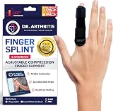 Dr. Arthritis Finger Splint & Doctor Handbook – 2 Sizes, Fits All Fingers