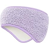 ZMUBB Winter Thermal Ear Warmers Headbands for Men, Women, Cold Weather Protection, Running, Cycling, Ski, Workout Activities (purple, one size)