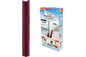 Twin Draft Guard Extreme, Door and Window Draft Stopper, Bottom-of-Door Soundproofing, Trademarked & Patented Original Under-Door Dust, Wind, Noise Draft Stopper, 36" Single (Burgundy, Single)
