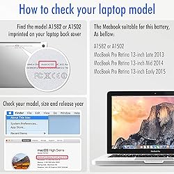NinjaBatt Battery A1502 A1582 for Apple MacBook Pro