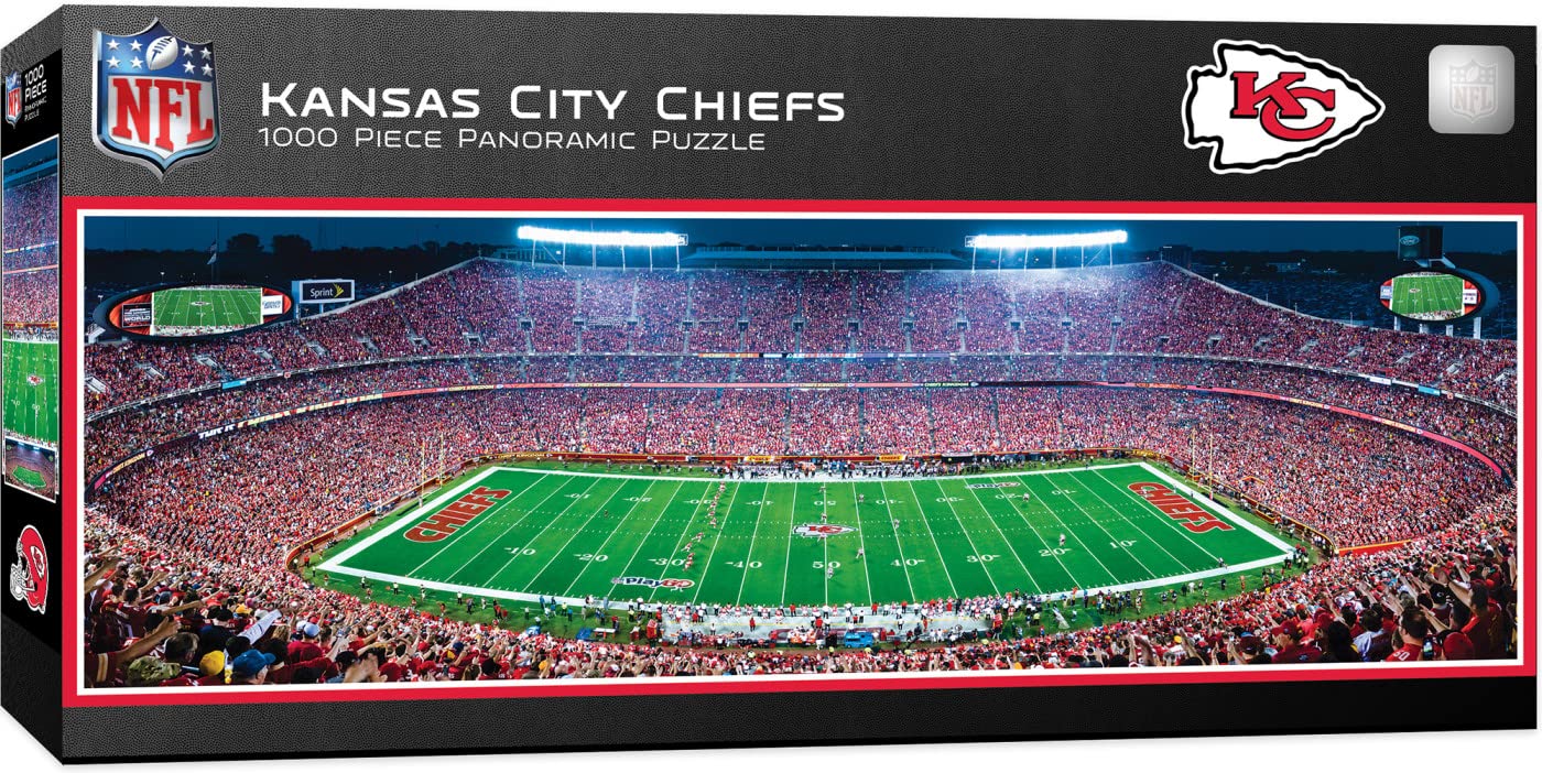 MasterPieces 1000 Piece Sports Jigsaw Puzzle - NFL Kansas City Chiefs Center View Panoramic - 13"x39"