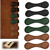 6 PCS Magnetic Bookmarks, Vintage Faux Leather Book Marks for Reading, Double-Sided Magnetic Bookmarks Book Accessories, Stylish Gifts for Book Lover Readers Men Women Teachers Students