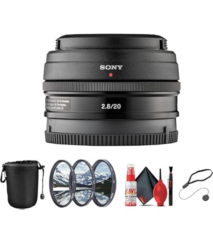 Sony SEL-20F28 E-Mount 20mm F2.8 Prime Lens, Black : SONY