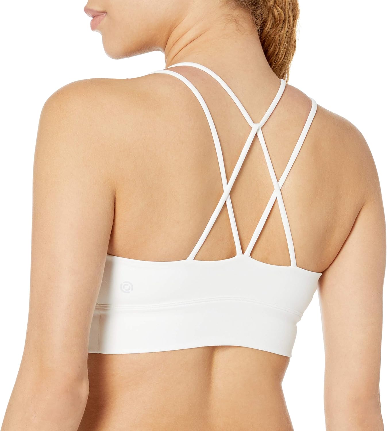  Brand - Core 10 Women's Spectrum Strappy Longline Plunge Yoga Bralette Sports Bra: Clothing