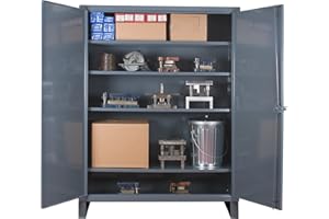 Durham Extra Heavy Duty Welded 12 Gauge Steel Lockable Storage Cabinet, HDC-246078-4S95, 1650 lbs Shelf Capacity, 24" Length x 60" Width x 78" Height, 4 Shelves