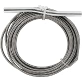 PlumbCraft 25 Ft Drain Auger, 1/4-Inch Steel, Hand-Cranked, Vinyl Grip | Galvanized Steel Crank Handle, High-Torque Design, Vinyl Grip Handle, for Drains Up to 2 in., Pipe Snake for Drain 25 Ft
