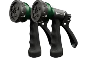 AUTOMAN Garden Hose Nozzle, 2 Pack Water Sprayer Nozzle with 7 Adjustable Watering Patterns,Slip Resistant Nozzle for Plants,Lawn,Washing Cars,Window Cleaning,Showering Pets & Outdoor Fun