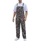 Yuanbang Camo Bibs Overalls for Men Adjustable Straps Work Utility Coveralls Camouflage Jumpsuit