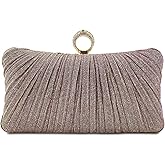 RonFoxi Clutch Purse for Women, Evening Bag with Removable Chain Strap Elegant Handbag for Wedding/Prom/Cocktail/Party