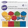 Wilton Primary Icing Colors, 4-Piece - Gel Icing Colors, Yellow, red, green and blue