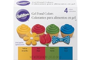 Wilton Primary Icing Colors, 4-Piece - Gel Icing Colors, Yellow, red, green and blue