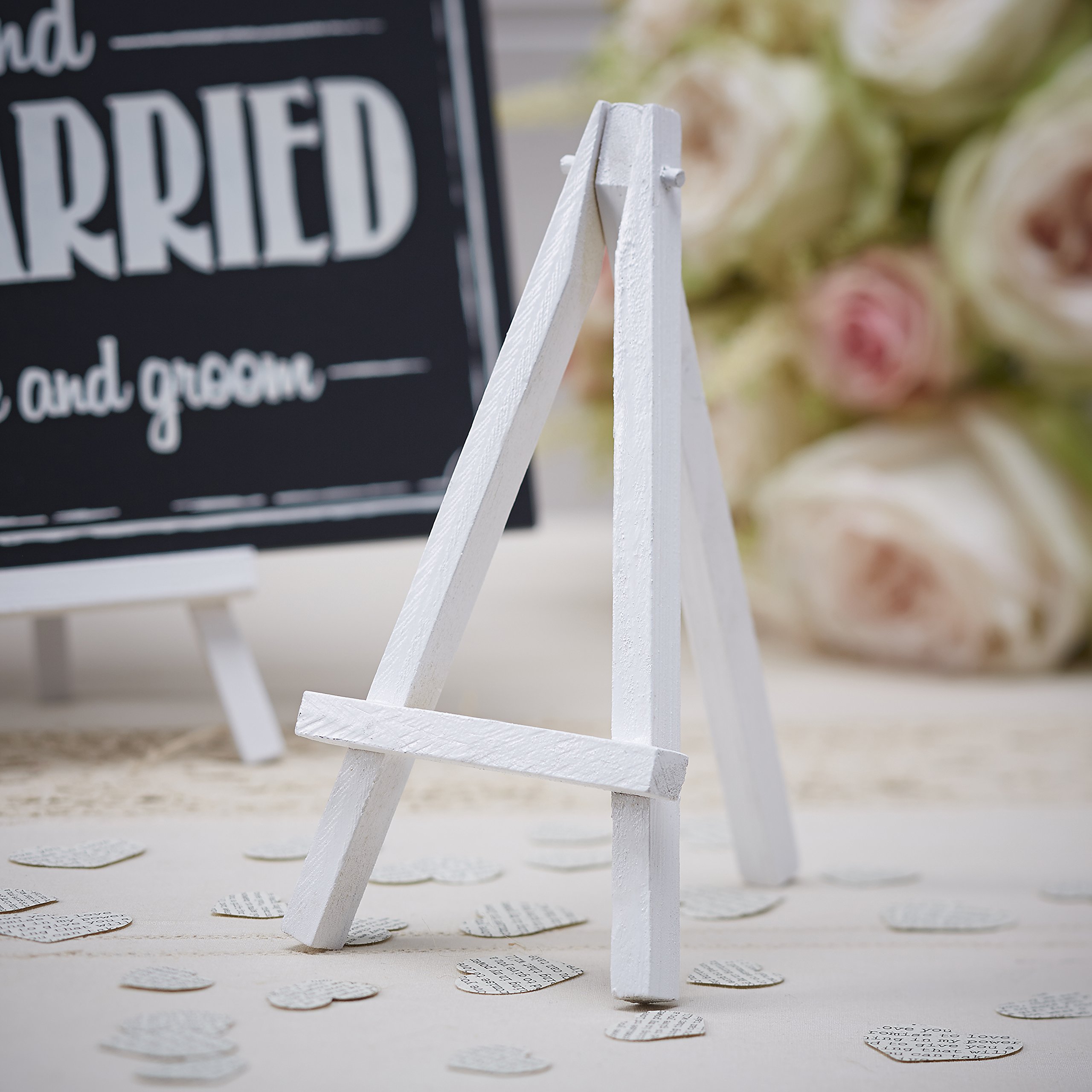 Ginger Ray Pack of 3 Mini Wood Easels Great for Weddings & Parties - Vintage Affair
