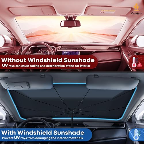 Farmhouse Trees Car Windshield Sun Shade Foldable Front Window Shades Cover Sun Visor Shield Block