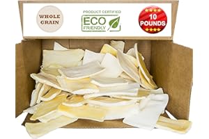 BRAZILIAN PET Premium Thick Cut Chips, Wholegrain Rawhide (Last Much Longer Than Traditional Chips). 100% Natural. Great Behavioral Dog Chewing Treat Solution. No Preservatives. (10 Pounds)