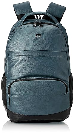 Gear Vintage2 Anti Theft Faux Leather 27 Ltrs Navy Laptop Backpack (LBPVG2LTH0501)