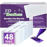 JD HOMEASE 48 Pack Premium Microfiber Replacement Pads for Swiffer WetJet - Super Absorbent, Lint-Free, Durable-11"x5.5", Perfect Fit Swiffer WetJet Mop - Safe on Hardwood, Tile, Vinyl