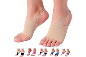 Doc Miller Arch Support Sleeves for Feet – Plantar Fasciitis Brace for Foot Pain Relief, Compression Socks, Heel Spurs, Fallen Arches, Orthotic Aid, and Planters Facetious Relief, 1 Pair