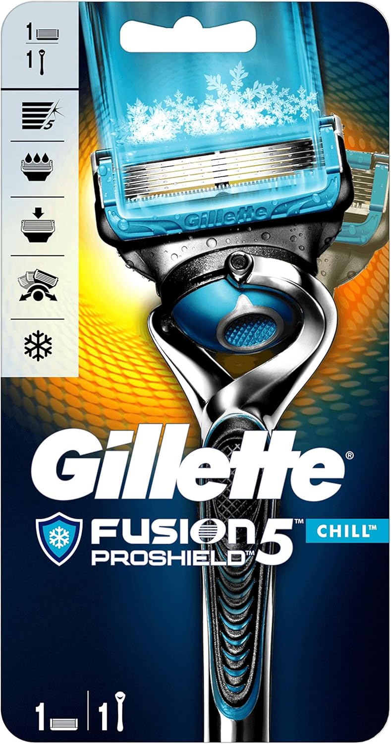 Gillette Fusion5 ProShield Chill Razor For Men, With Cooling Technology ...