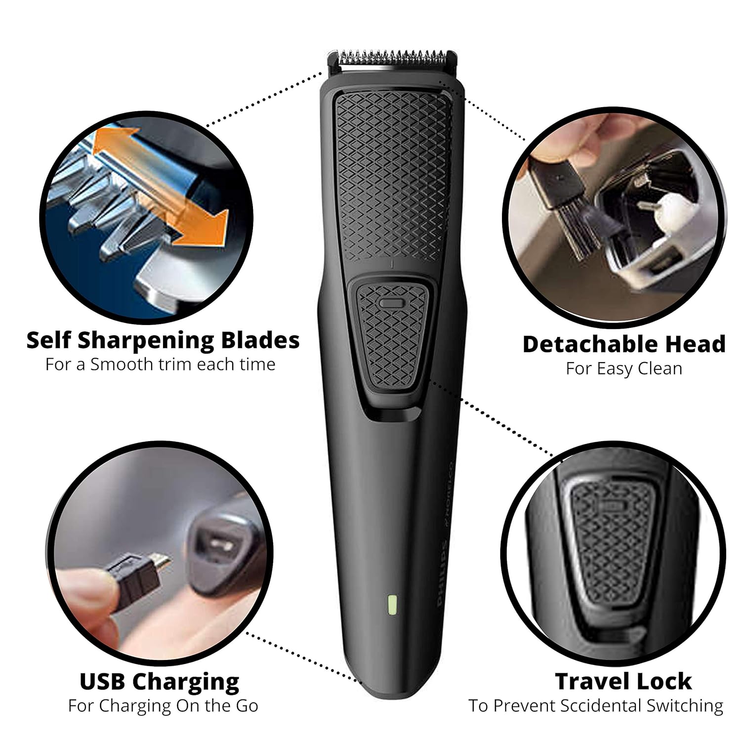 philips trimmer usb charging