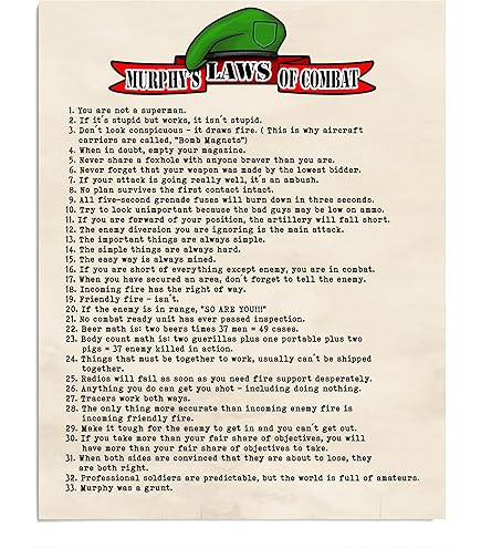 KINGGHYLL Murphy's Law poster, decoratief schilderij, canvasposter KINGGHYLL Murphy's Law poster, decoratief schilderij, canvasposter