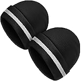 Geyoga 2 Pack Reflective Beanie Hat, High Visibility Knit Beanie with Reflective Strip, Night Running & Outdoor Work Safety