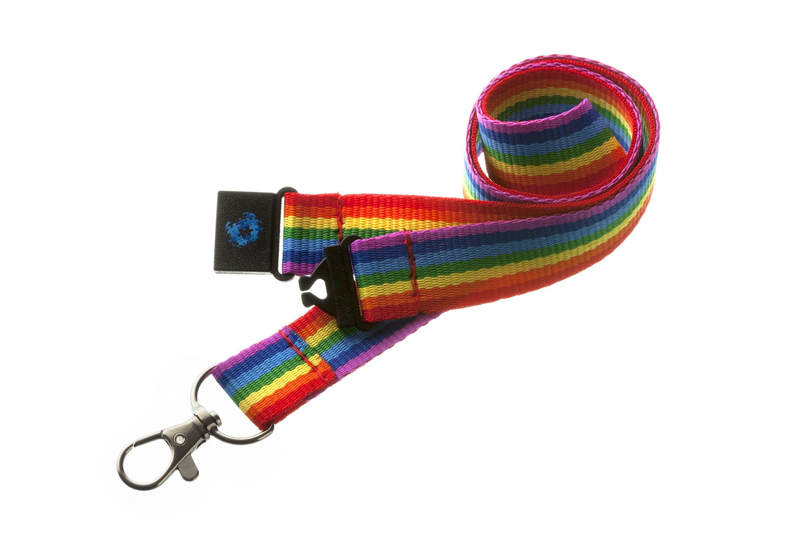 20mm Lanyard with Safety Break Away and Metal Clip (Rainbow)