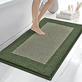 anllugs Bathroom Rugs 30" x 46", Non-Slip Extra Soft Absorbent Bath Rugs, Machine Washable Quick Dry Bath Mats for Bathroom Floor, Shower, Bathtub and Sink, Sage Green & Budding Green