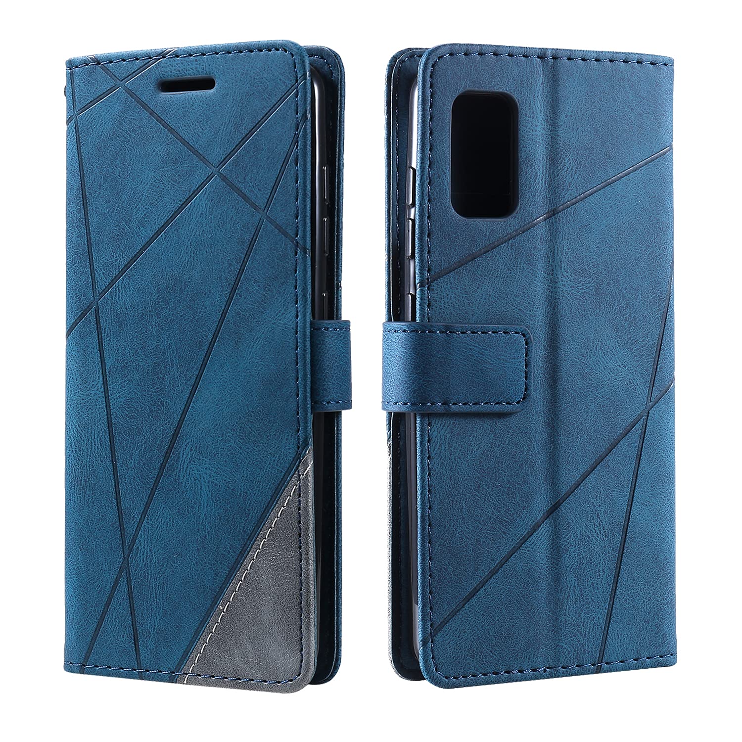 SONWO Case for Galaxy A41 Case, Premium Leather Flip Wallet Case Magnetic Closure Card Slots Kickstand Phone Case for Galaxy A41, Blue