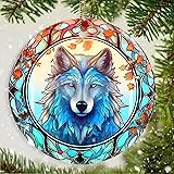 Dodosky Wolf Christmas Ornament - Wolf Ceramic