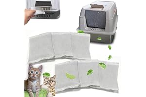 PurifyLogix Activated Charcoal Odor Absorber Bags Compatible with OKSOTY Stainless Steel Cat Litter Box, Natural Coconut shell Charcoal Bags, Absorb Odors/Control Damp from Pets/Keep Home Fresh（6PCS）
