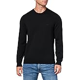 BOSS Mens Small Logo Wool Pullover Sweater