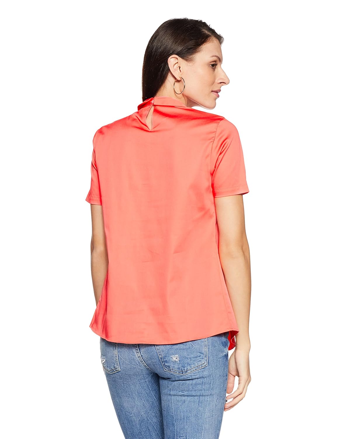 allen solly women's plain regular fit shirt