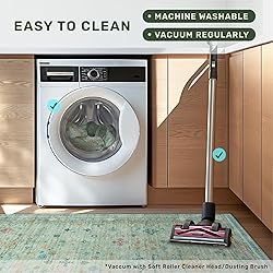 Living Room Area Rug - 6x9 Washable Low Pile