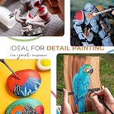 Nicpro 21PCS Miniature Paint Brushes Drybrush Set for Model Painting view 6