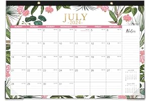 SHOPARR Calendar 2024-2025 - Desk Calendar 2024-2025, JUL 2024 - DEC 2025,18 Monthly 2024-2025 Desk/Wall Calendar, 16.9" x 11.9", with Corner Protectors, Ruled Blocks - orchid