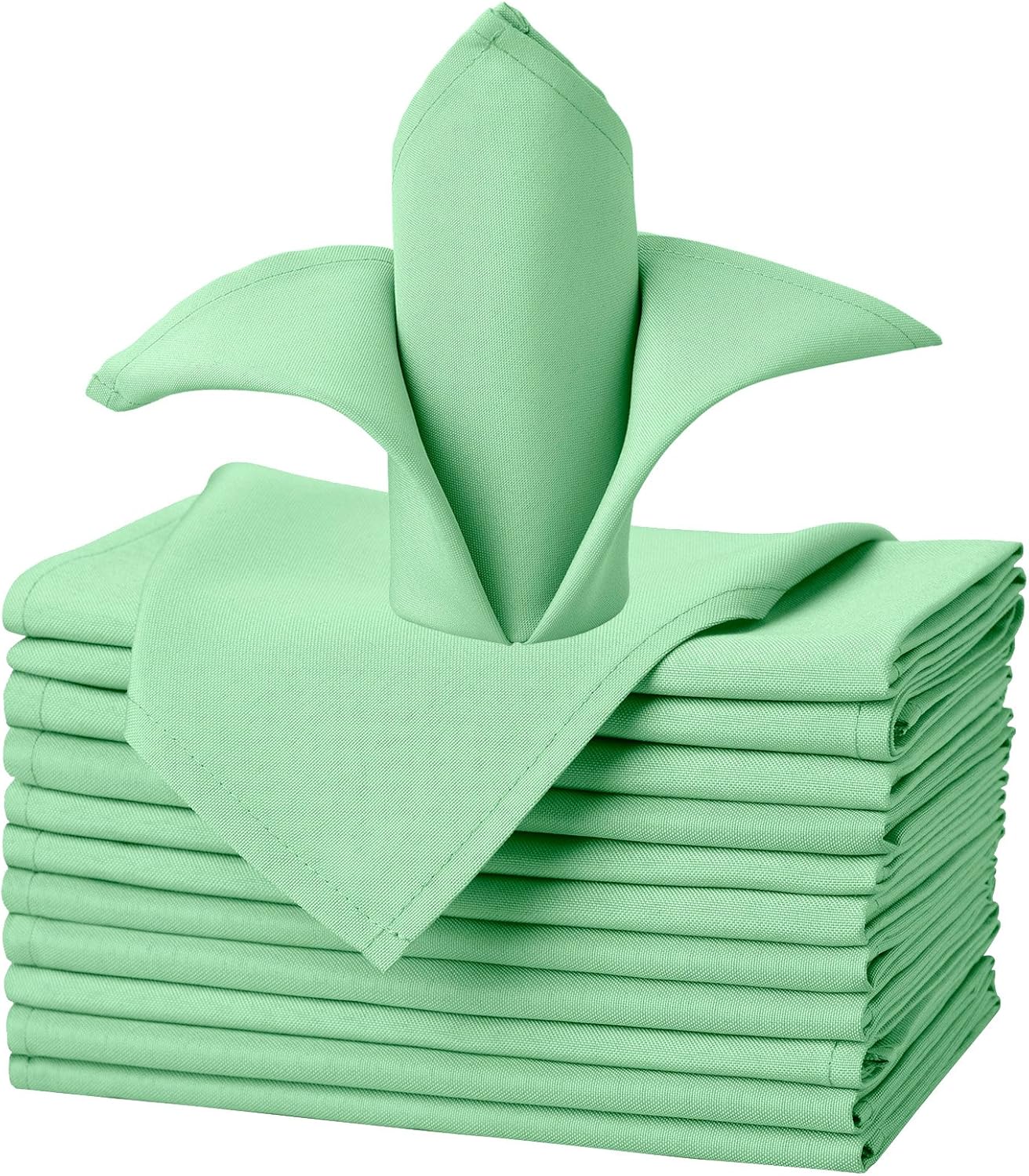 VEEYOO Cloth Napkins Set of 12 Pieces Solid Polyester Napkins Soft