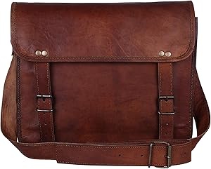 13" Handmade Leather Messenger Bag Satchel Leather Laptop Bag By Rustic Town