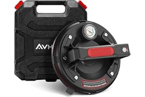 Avhrit Electric Glass Suction Cups, 8" Vacuum Suction Cups Heavy Duty for Lifting Large Glass, 500lbs Load Capacity, Rechargeable Glass Lifter for Windshield, Window, Granite, Tile Lifting