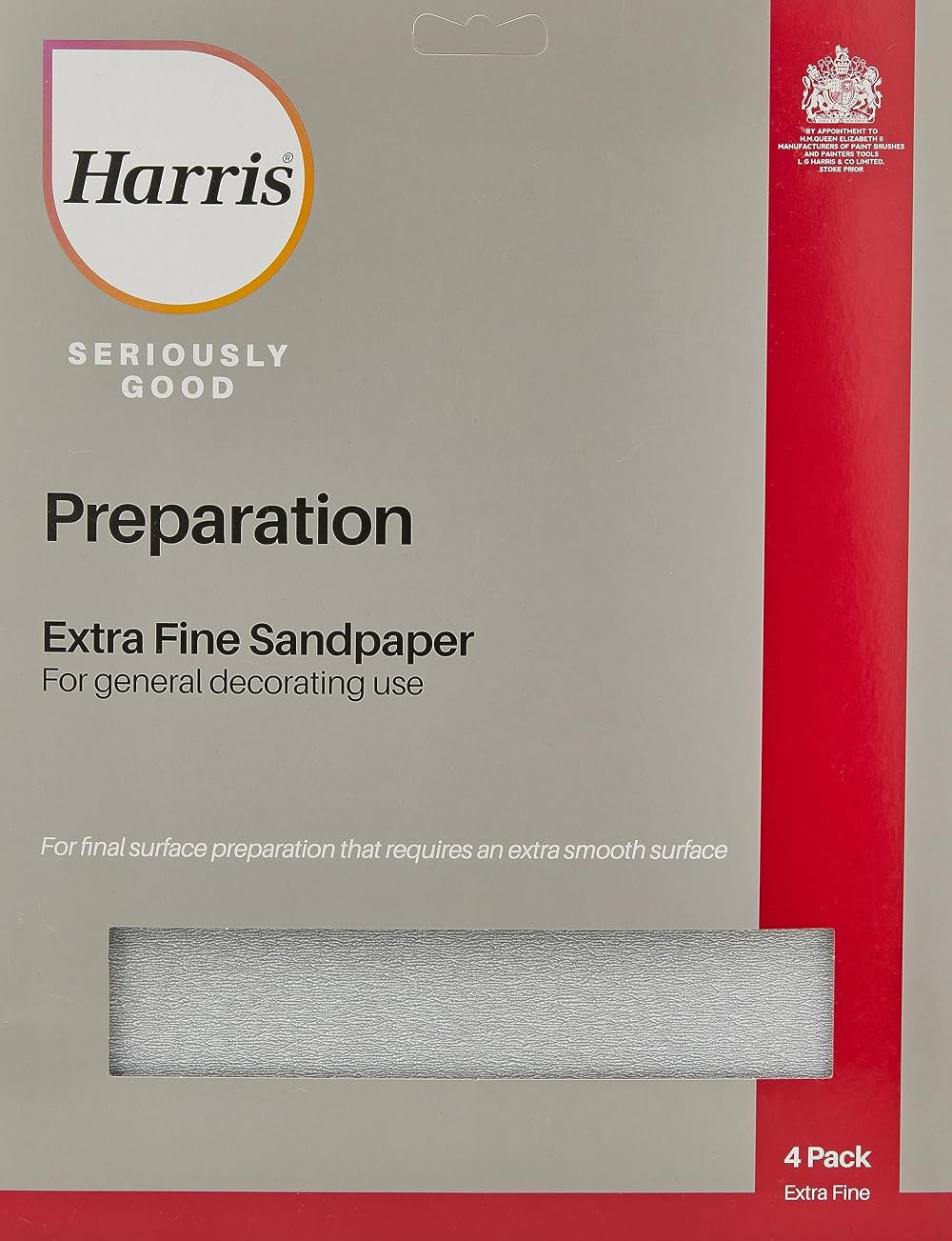 Harris Seriously Good Sandpaper Extra Fine 4 Pack