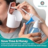 Medi Grade Earwax Removal Kit 300 ml Bottle 2 Nozzles 5 Tips Basin view 4