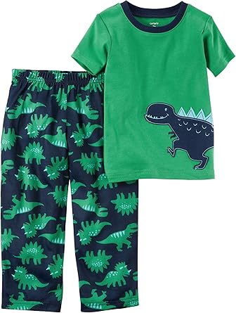 Amazon Com Carters Infantil Ninos Dinosaurio Pajama Set 3t Verde Clothing