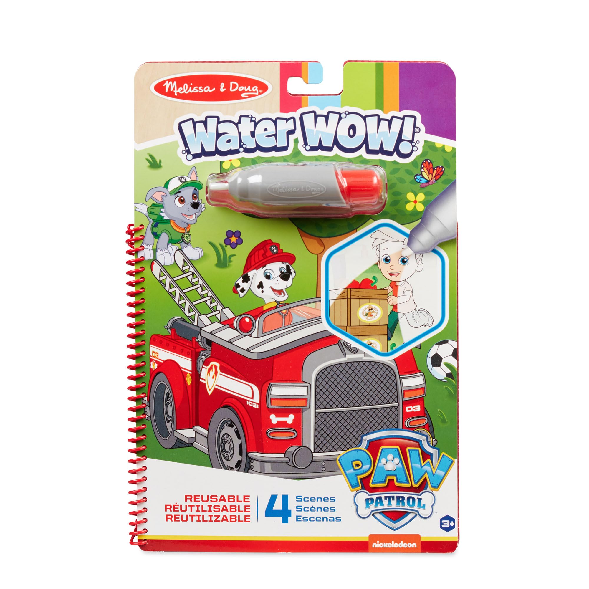 Melissa & Doug PAW Patrol Water WOW! Marshall Water Reveal Travel Activity Pad, Multicolor, 33252