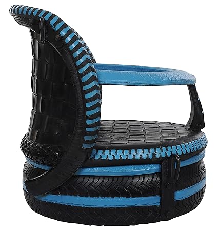 DeDzines Swing Chair (Matte, Black and Blue)