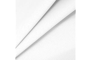 Caydo Large Aida Cloth, 14 Count White Cross Stitch Fabric for Craft Embroidery, Handmade Needlework, DIY Handicrafts(28x19 inch)
