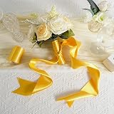YAAVAAW 22m Thick 10cm Yellow Satin Ribbon Gift Wrap Wedding Car Decor view 3